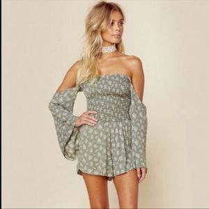 Blue Life Off The Shoulder Romper